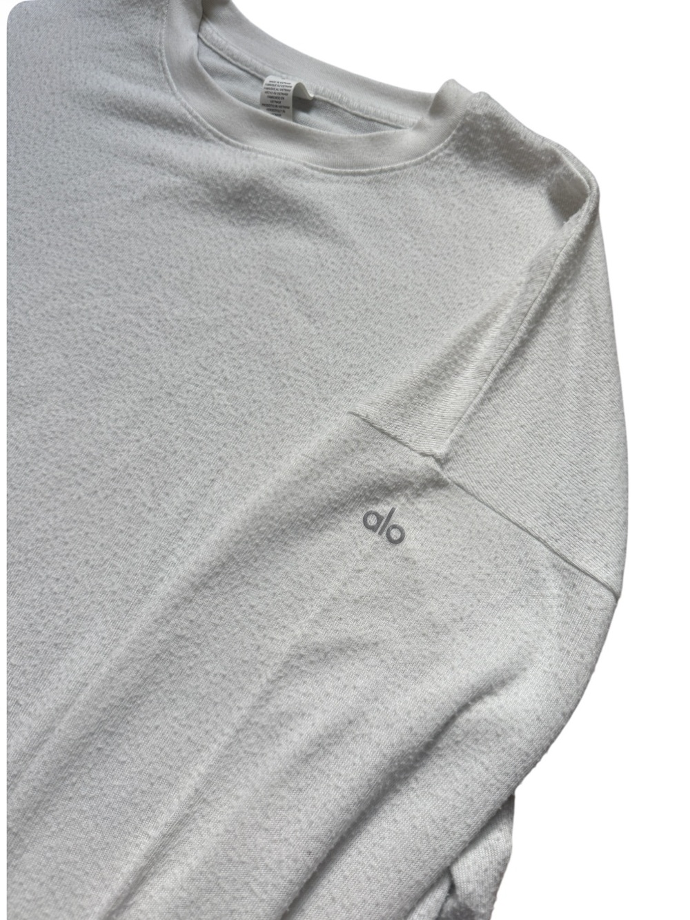 ALO Yoga Ivory Soho Pullover Oversized Sweatshirt Size M - Picture 6 of 9